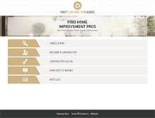 Tablet Screenshot of fastcontractorleads.com